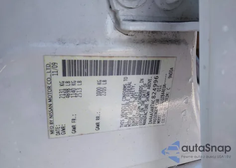 2010 Nissan Maxima 3.5 S from USA, damaged, VIN 1N4AA5AP7AC824996